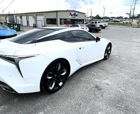 Lexus LC500 with Ceramic 30 all around and Ceramic 50 on the windshield.