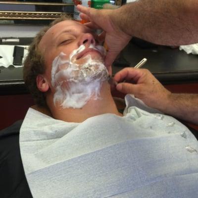 Straight razor shave