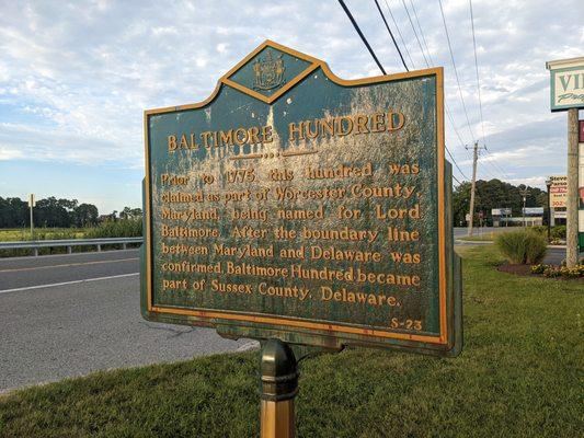 Baltimore Hundred Historical Marker