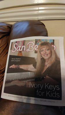 A story in the local paper about being a music teacher and musician