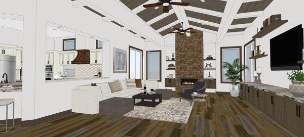 Rendering of Family Room