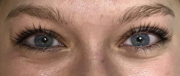 Lash lift and tint