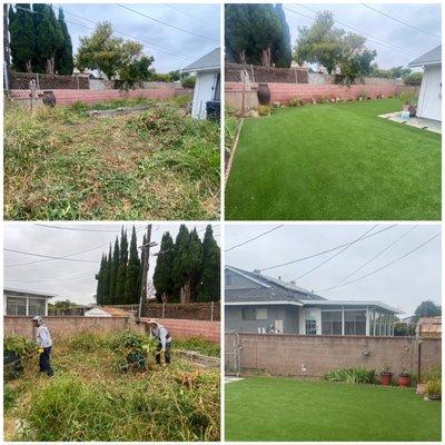 Did the rains turn your yard into a forest? Let us clean that up for you day turnaround