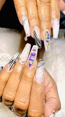 Freestyle Designs... This is when you give your nail tech TOTAL creative control. Client gets to pick the color and the length ONLY