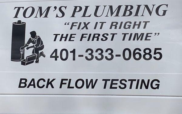 Tom's Plumbing & Backflow Testing