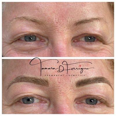 My new eyebrows before and after!