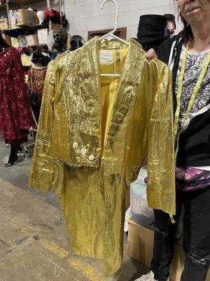 Gold lamè tailcoat