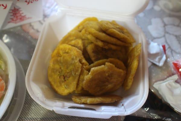 Tostones (fried green plantains)