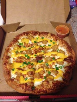 Loaded Tot-zza with no bacon.