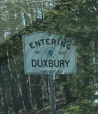 Entering Duxbury from Kingston.