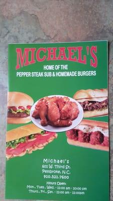 Michael's Menu