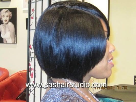 Fullhead weave with invisible part