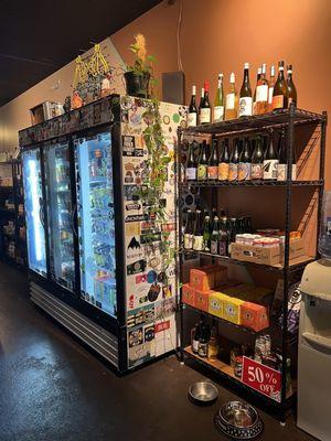 Beer cooler, beer shelves