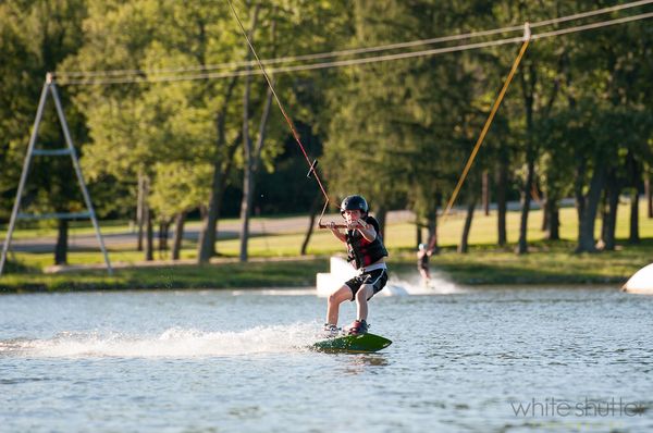 A young rider learning for the first time! Book a "never ever" session and we'll have you up in no time! Pic: White Shutter Photography.