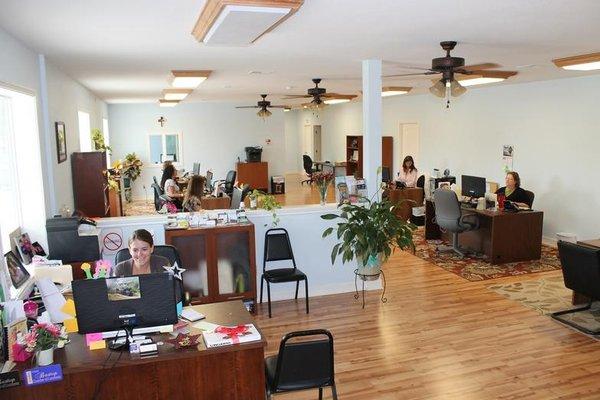 Friendly Go Figure office inside the D.B.I. Building, Bastrop, Tx.