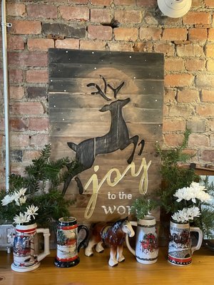 All decked out for Christmas in the main dining room.