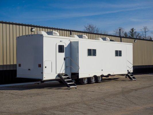 Exterior of our Custom Mobile Conference Office Trailer