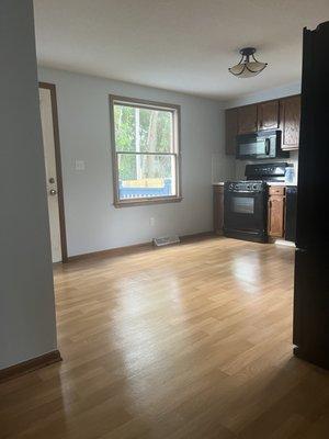 Hardwood floors are always left shiny!