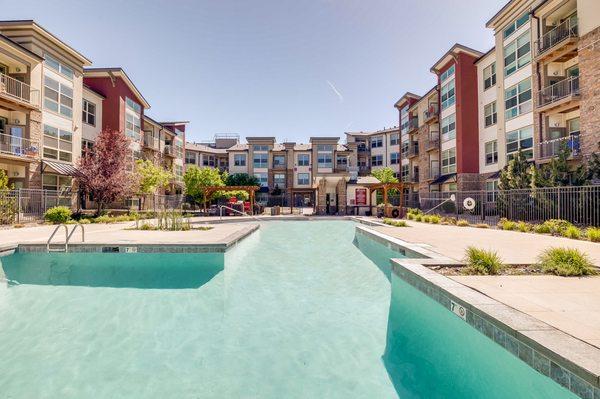 Swimming pool and sundeck.