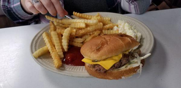 This was the jumbo burger plate