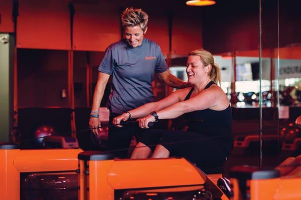 Each workout is lead by an Orangetheory Fitness certified coach.