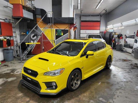 Subaru WRX 3M -gloss Yellow Complete Vinyl Wrap