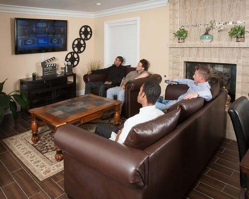 Community Room at the Men's Luxury Rehab