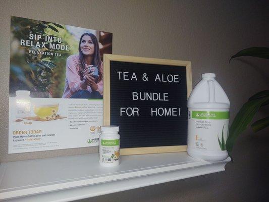 Tea and aloe after every massage for full body health