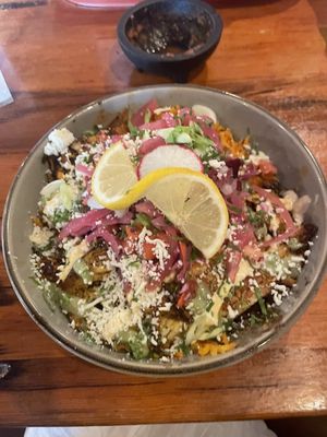 Baja fish bowl with grilled haddock. There was so much delicious fish in the bowl!