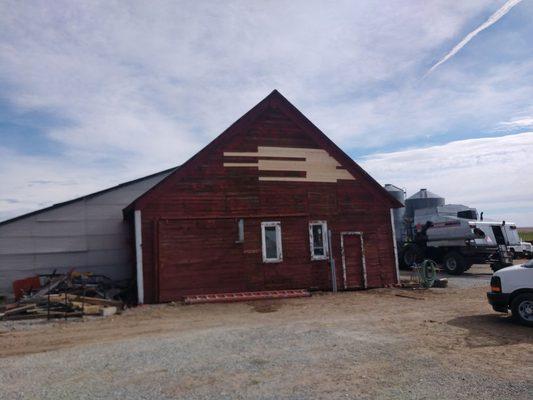 Barn repair we completed Oct. 2019