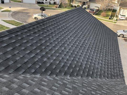 Straight rows makes roofs look better!