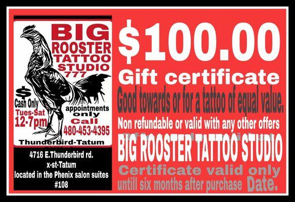 Gift certificate