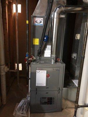 Rheem gas furnace installation