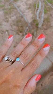 Acrylic nails with gel Polish