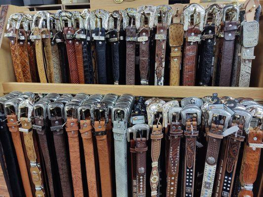 Rivera Western Wear exotic leather Belts Section