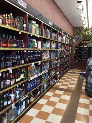 Liquor wall.