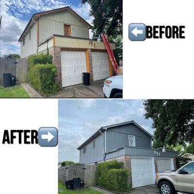 Before and after exterior paint!