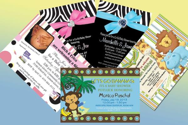 Baby Shower Invitations for any theme and color scheme...