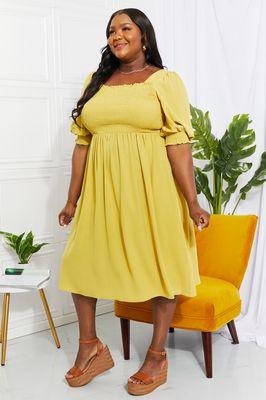 Love You Forever Square Neck Midi Dress
(HAppy Size)