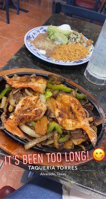 Shrimp and Beef Fajitas