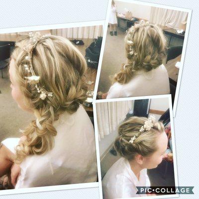 Had so much fun doing this beautiful bride's hair. Wedding season is here!  Jasmine hair :)