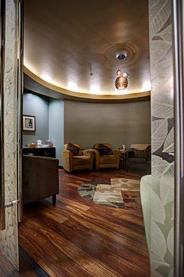 Our relaxation room.  Sit back and relax before, in between and after your treatments.