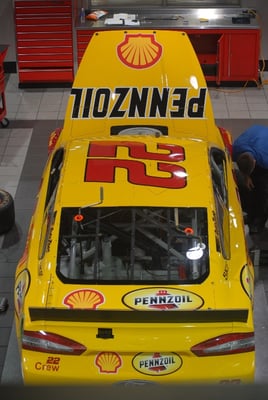 22 Shell Pennzoil Ford photographed from the catwalk