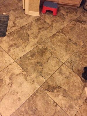 3D tile - mounted diagonal by Darrell's installers.