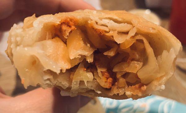 Inside of egg roll