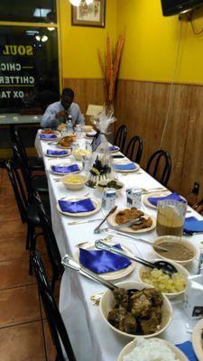 Beef Oxtails, Fried Pork Chops, Black eyed Peas, Mac & Cheese! What a delicious Feast!