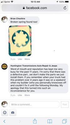 Huntington Transmissions