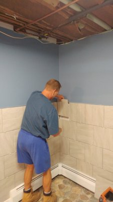 Tiling a new Bathroom