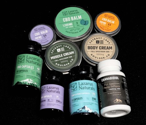 We have CBD balms, capsules and more!