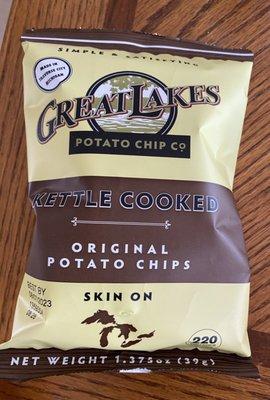 Great Lakes kettle cooked chips. They carry a variety.